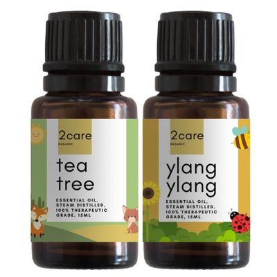 2care Tea Tree Essential Oil & Ylang Ylang Essential Oil Combo (Pack Of 2) 30ml