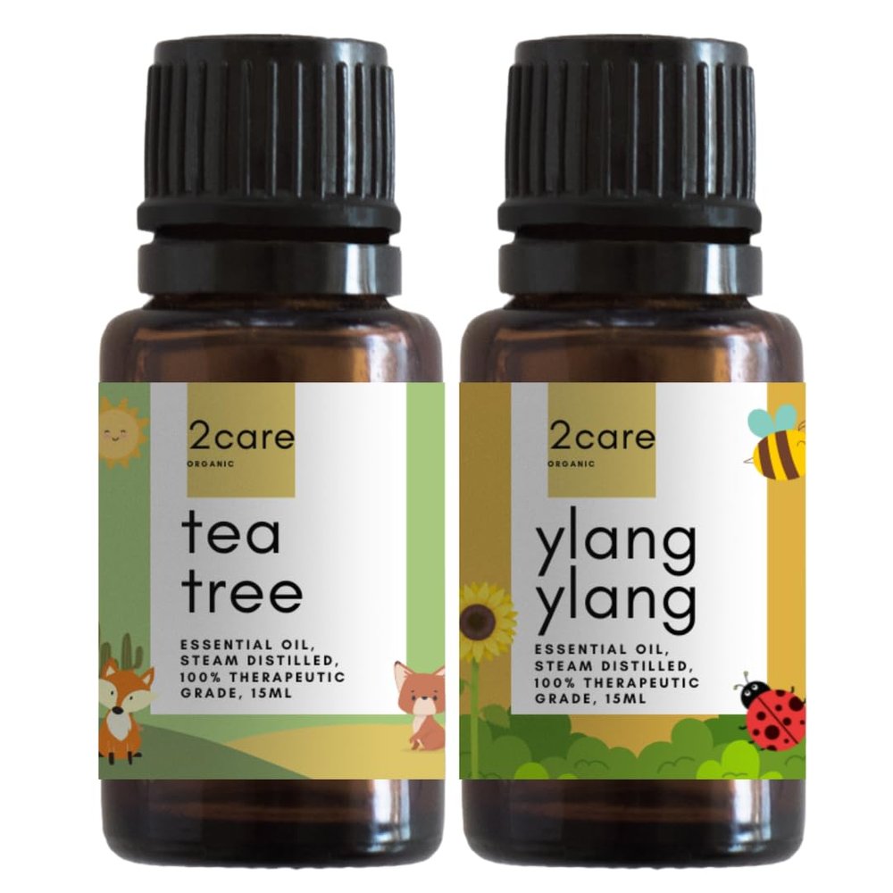 2care Tea Tree Essential Oil & Ylang Ylang Essential Oil Combo (Pack Of 2) 30ml