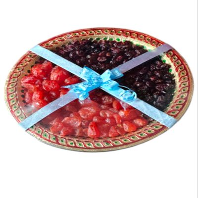 Koogly Medium Peacock Thali With Dried Strawberry,Cranberry For Diwali and Wedding Gifts(550)