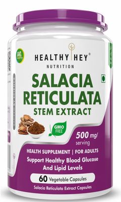 HealthyHey Nutrition Salacia Reticulata Bark Extract - 500mg per serving - 60 Vegetable Capsules