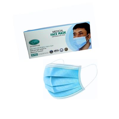 Surgical Mask With Melt Blown Fabric Layer for Mens Womens,Kids Washable, Reusable Water Resistant Surgical Mask With Melt Blown Fabric Layer (Blue, Pack of 100) for Unisex