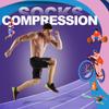 FOFLORA Zipper Compression Socks for Women & Men 2 Pairs15-20mmhg Open Toe Compression Stockings for Nurse and Long Standing Crowd view 3