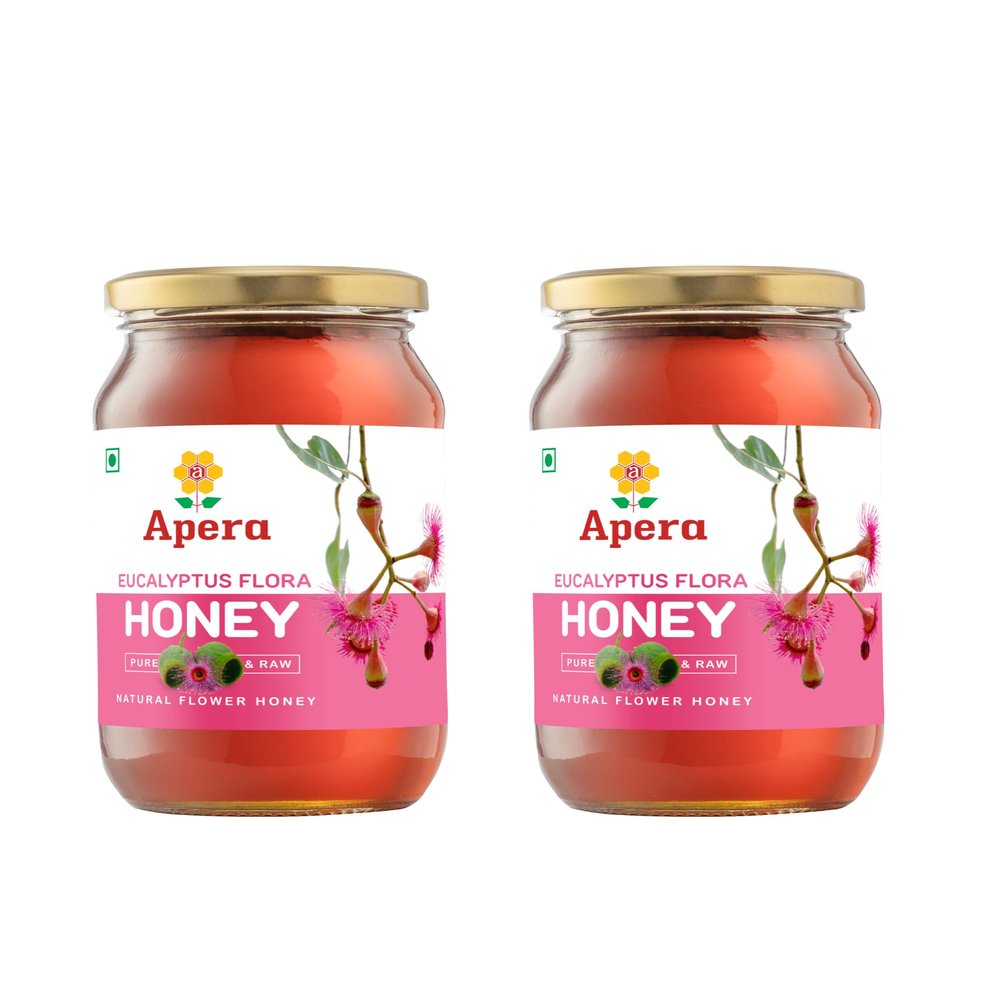APERA Pure And Natural |Unpasteurized | Eucalyptus Forest Honey - 500g(pack of2)