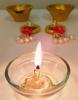 Niranjan Kadi Brass Ring Wick Holder for Diya Bati Oil Lamps (Round Shape) for Pooja Deepam Deepak Cotton Samai Kuthu Vilakku Thiri Stand (10) view 3