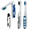 ALAZCO 4 Pack Soft Travel Comfort Hold Toothbrush On The Go Folding Bristle Brushes Compact Size Ergonomic Foldable Camping Gym School Locker Backpack TSA Approved BPA-Free view 1