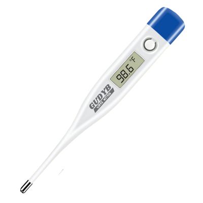 GUDYB Digital Thermometer for All Ages | One-Touch Operation | Quick & Accurate Temperature Measurement | Mercury-Free | Made in Bharat | Fever Alarm, Memory Function & Auto Shut-Off | Pack of 1