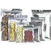 10 x 14 inch Zip Lock Pouch Food-Grade Transparent Front Gloss Silver Back Stand Up Pouches with Zipper Reusable Resealable Tear Notch Bottom Gusset Packing Cover Storage Bag (PACK OF 75, 25 X 35CM) view 1