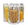 10 x 14 inch Zip Lock Pouch Food-Grade Transparent Front Gloss Silver Back Stand Up Pouches with Zipper Reusable Resealable Tear Notch Bottom Gusset Packing Cover Storage Bag (PACK OF 75, 25 X 35CM) view 3