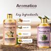 AROMATICO - Lavender Mint & Jasmine Orange Massage Oils Pack of 2. For Mood Upliftment, Muscle Relaxation & Skin Nourishment, 100% Natural, Non-Sticky 300ml Pack of 2 view 2