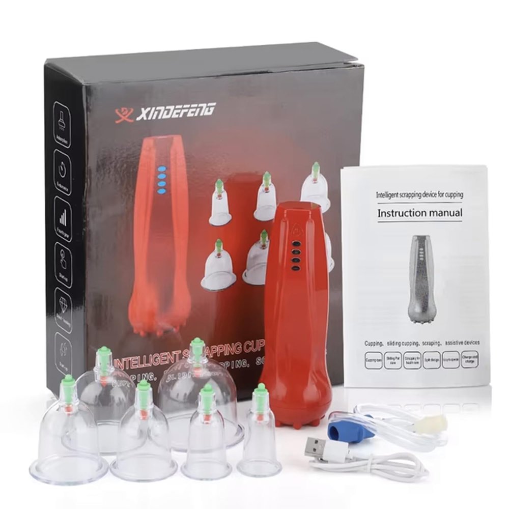 Abgrow Intelligent Dual-Action Back Scraping and Cupping Therapy Professional Massager Device for Improving Circulation and Reducing Muscle Tension