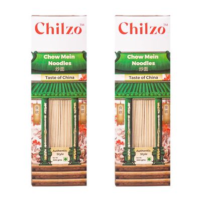 Chilzo Chow Mein Noodles| Whole Wheat| 600 gms - Pack of 2