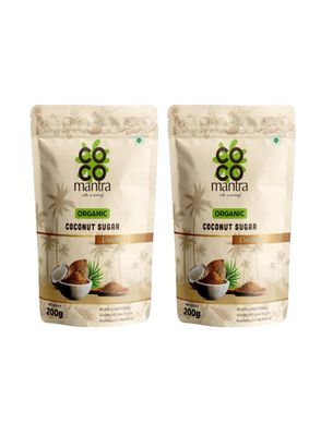 Cocomantra 100% Pure and Natural Coconut Sugar (Pack of 2(200 * 2))|Free Coconut sugar(sample)