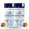 Ecosys 3-in-1 Dissolvable Magic Laundry Pods for 60 washes: Bio Enzymes Infused, Tough Stain Removal with Floral Aroma,1 Pod = 1 Wash for 5-7kg (Pack of 60) view 1
