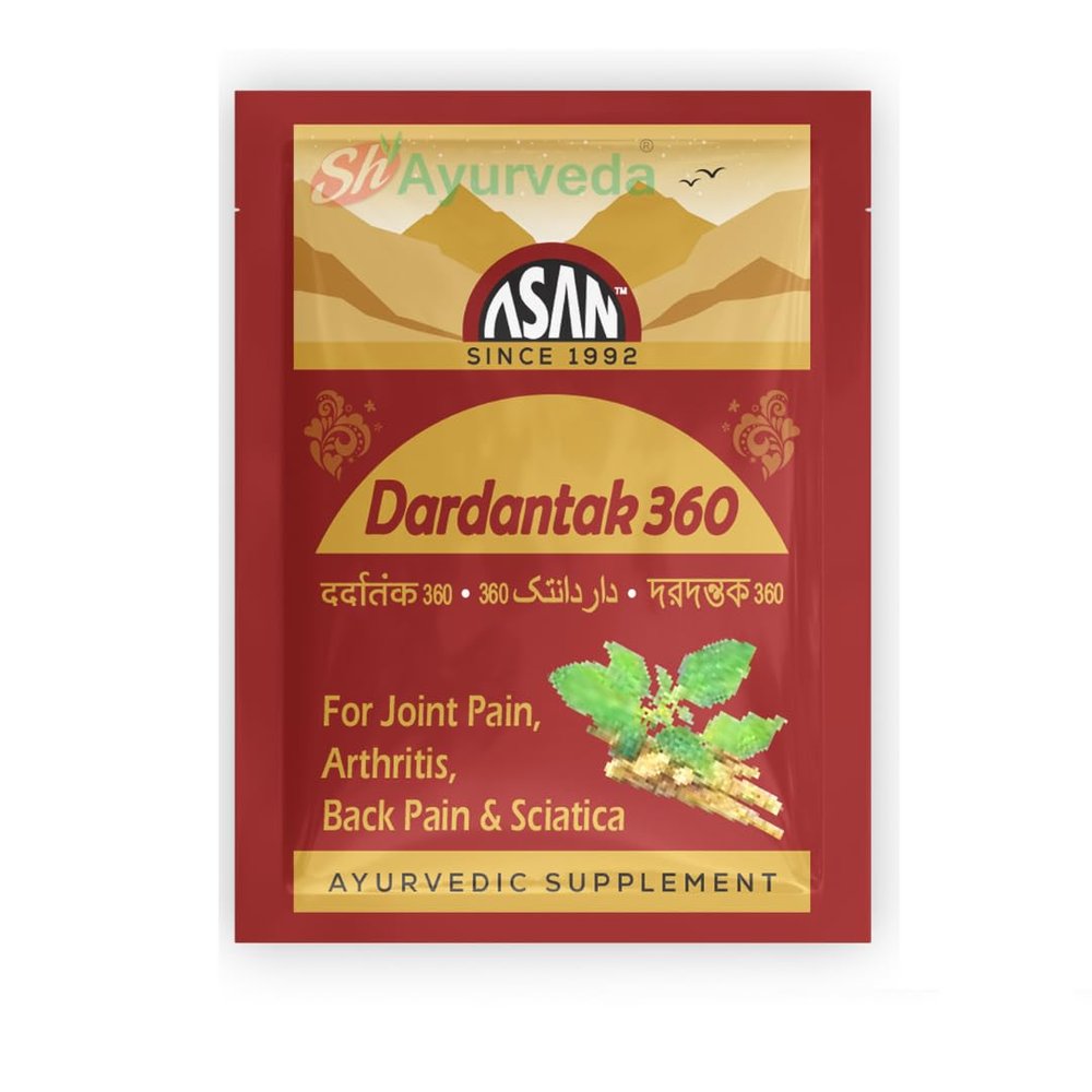 AASAN HEALTHCARE Dardantak 360 powder for Arthritis | sciatica | sprain | finger and wrist pain | muscle pain & backache (pack of 14 Pocuhes)