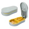 ZIBUYU Medicine Box for Home with Pill Cutter, Tablet Cutter for Small and Large Tablets 2 in 1 Pill Storage Organizer with Tablet Cutter for Daily Use, Travel view 1
