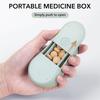 ZIBUYU Medicine Box for Home with Pill Cutter, Tablet Cutter for Small and Large Tablets 2 in 1 Pill Storage Organizer with Tablet Cutter for Daily Use, Travel view 2