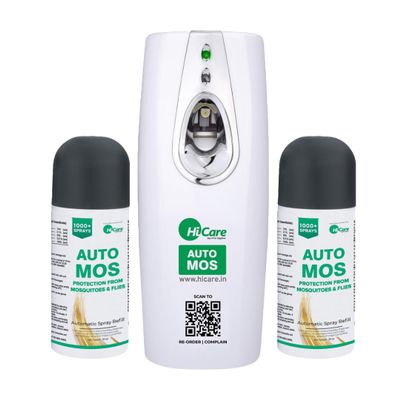 HiCare AutoMos Machine + Refill Pack of 2 Super Saver Pack 180 days