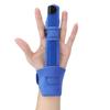 Finger Guard Splint-Adjustable Aluminum Finger Splint for Sprains, Dislocations, and Trigger Finger  Provides Support for Little, Index, and Middle Fingers (Blue) view 1