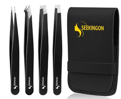 4 Pcs Tweezers for Women Facial Hair