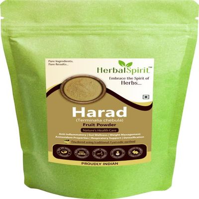 Herbal Spirit Harad Powder Organic, 900gm | Haritaki Powder | Kadukkai Powder Organic | Karakkaya Powder Organic | Karakaya Powder | Inknut Powder | Hadak Powder Ayurvedic | Haritaki Churna |