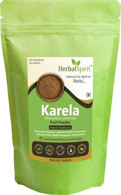 Herbal Spirit Karela Powder, 400gm | Bitter Gourd Powder | Karela Powder for Diabetes | Karela Powder for Eating | Karela Fruit Powder |