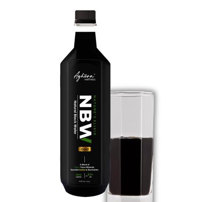 AGHORA Black Alkaline Water natural, organic, vegan, gluten-free, non-GMO, and lactose-free attributes, has more than 77+ trace minerals, strong electrolytes (500mL Liquid Each) (Pack of 6)