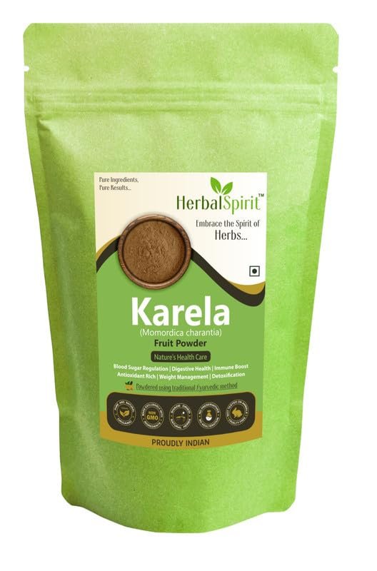 Herbal Spirit Karela Powder, 900gm | Bitter Gourd Powder | Karela Powder for Diabetes | Karela Powder for Eating | Karela Fruit Powder |