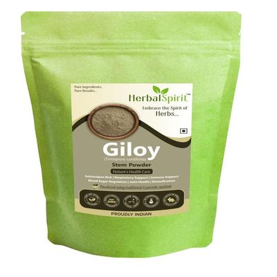 Herbal Spirit Giloy Powder Organic, 900gm | Guduchi Powder | Telagapindi Powder | Giloy Churna Powder | Giloy Stem or Giloy Stick | Tippateega Powder Organic | Thippatheega Powder |