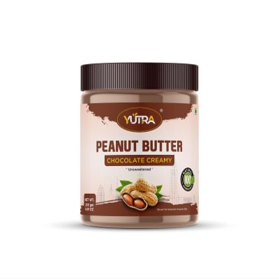 YUTRA Chocolate Peanut Butter creamy + Natural peanut butter combo | High in Protein | No Cholesterol | Rich in Antioxidant (Pack of 2)