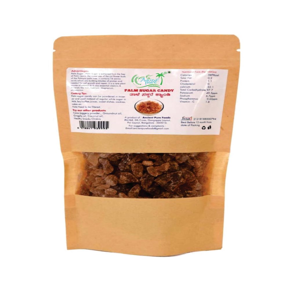 Ancient Pure Palm Sugar Candy-Gold (Panakalkandu) 200g (Pack of 3)
