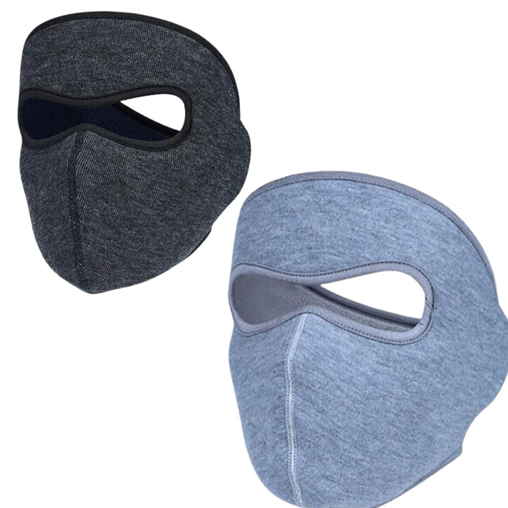 TOMORROW Face Mask for Bike Riding, Dust Protection, Unisex UV Protection for & Outdoor Activities in Summer & Winter, Breathable Cotton COMBO PACK (2, BLUE & CHARCOL)