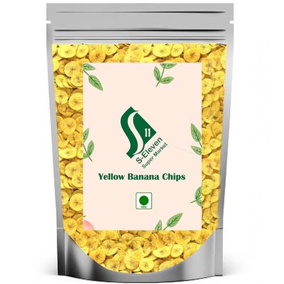 S Eleven Super Market Crispy and Crunchy Yellow Kerala Banana Chips/Banana Waffers (250 gm)