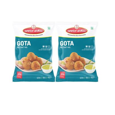Amrat Narsih's Gota (500 gm): The Ultimate Crunchy Snack Delight | Makes 40 Pieces in One Serving | (Pack Of 2)