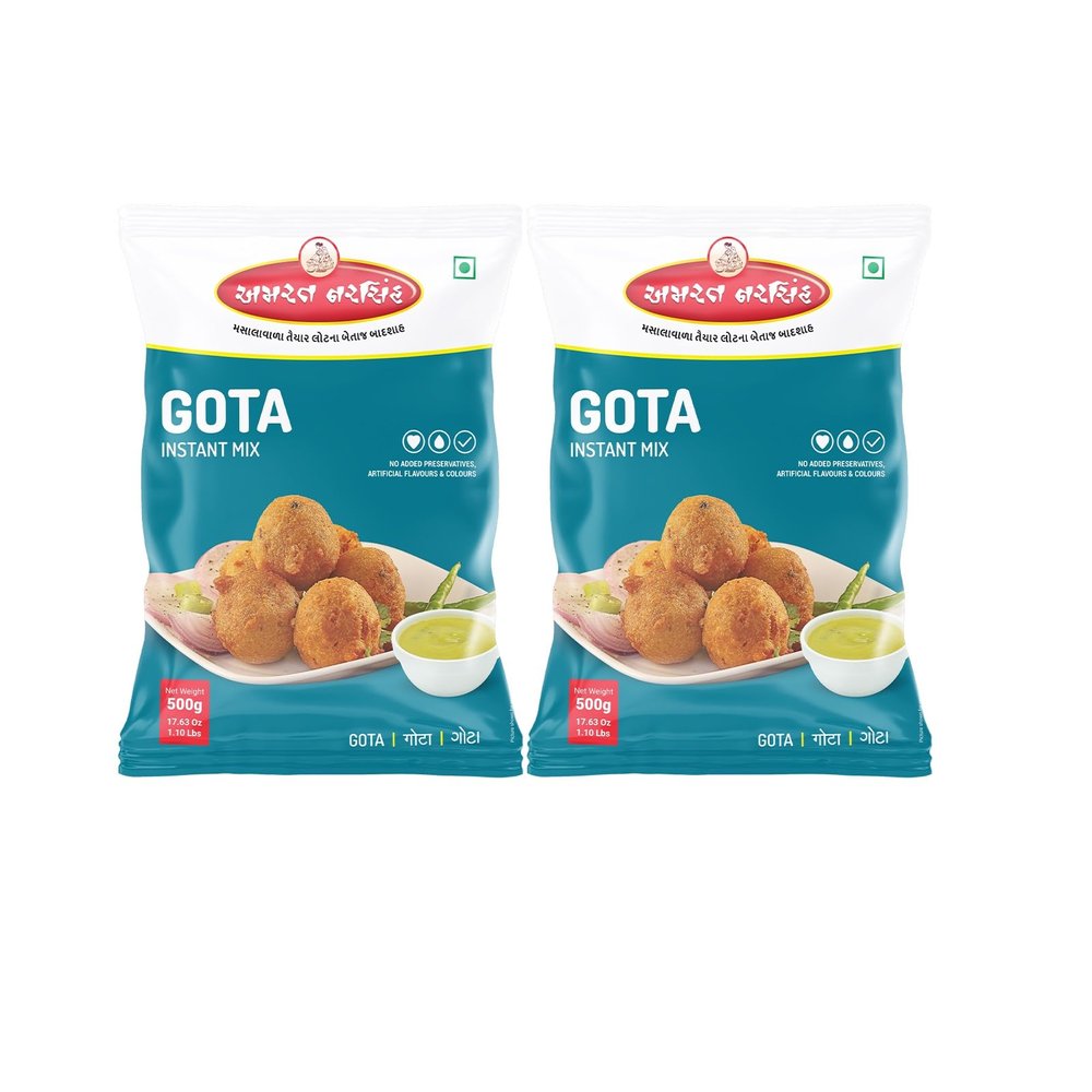 Amrat Narsih's Gota (500 gm): The Ultimate Crunchy Snack Delight | Makes 40 Pieces in One Serving | (Pack Of 2)