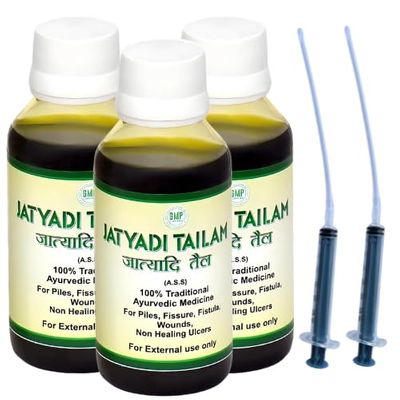 Jatyadi Tel Best for Piles, Fistula & Fissure - 100 Ml (Pack of 3)