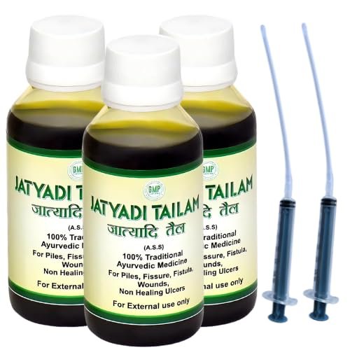 Jatyadi Tel Best for Piles, Fistula & Fissure - 100 Ml (Pack of 3)