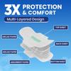 FIRST DROP XXXL Soft Sanitary Pads for Women, Razz-Free, Double Wing Shape, Advanced Leak Protection, (40 Pads) view 4