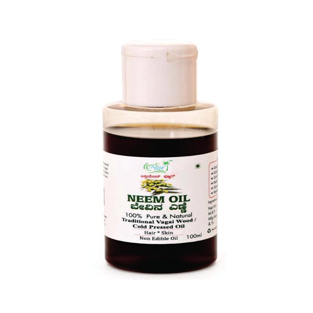 Ancient Pure Traditional Vagai Wood/Cold Pressed Neem Oil for Hair, Skin, 100ml (Pack of 1)