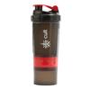 CULT Gym Spider Shaker Bottle | 550ml | 2 Storage Compartment | Protein Shaker For Workout | Men & Women | Black Red view 1