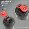 CULT Gym Spider Shaker Bottle | 550ml | 2 Storage Compartment | Protein Shaker For Workout | Men & Women | Black Red view 2