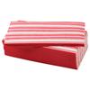 Graidient span ikeea VINTERFINT. pack of 30 Paper napkin, stripe pattern red/white, 38x38 cm (15x15 ") view 1