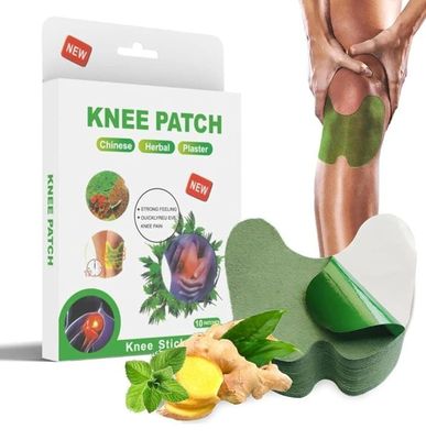 Knee Pain Relief Patches, Herbal Pain Relief Patches, Long-Lasting & Effective, Safe and Harmless, Relieve Knee, Back, Neck, Shoulder Pain and Muscle Aches Pains 10 Pieces