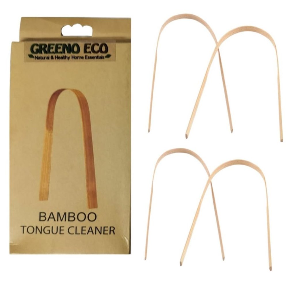Bamboo Tongue Cleaners, Set of 4, Natural