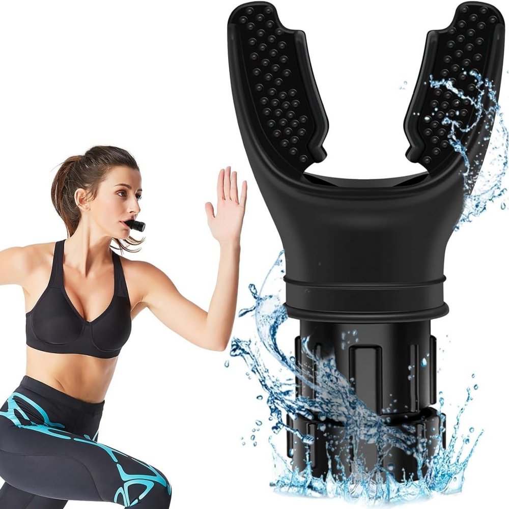 FAMOUS SHOP Lung Breathing Trainer Exercise Device - Compact Pure Silicone Lung Exerciser Device, Respiratory Muscle Trainer, Lung Expander, Breathing Enhancer, Ideal and Adjustable for All, Easy to Clean