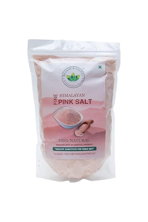 Browns & Greens Himalayan Pink Salt | 100% Pure & Natural | Mineral rich Salt for Healthy Cooking | Sendha Namak for Healthy Life | Mineral Rich Salt | Low Sodium | Packed with 84 Minerals | Pack of 1 ( 450 grm )