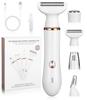 Bixury Women's 4 in 1 Electric Shaver Body Rechargeable Facial Epilator with 4 Accessories Eyebrow Trimmer and Razors for Women Cordless Shaver Shaver Women's Intimate Parts view 1