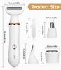 Bixury Women's 4 in 1 Electric Shaver Body Rechargeable Facial Epilator with 4 Accessories Eyebrow Trimmer and Razors for Women Cordless Shaver Shaver Women's Intimate Parts view 2
