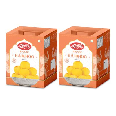 Bikaneri Shree Ganga Delicious Rajbhog, 2Kg (1Kg x 2) Tin, Traditional Bikaneri Sweet, Bikaneri Mithai, Shahi Sweet Delicacy, 24 Pieces