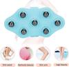 KESESU Palm Shaped Massage Glove Body Massager with 7 360-degree-roller Metal Roller Ball Beauty Body Care (blue) view 3