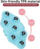 KESESU Palm Shaped Massage Glove Body Massager with 7 360-degree-roller Metal Roller Ball Beauty Body Care (blue) view 4